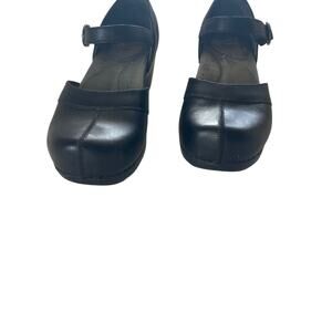 Dansko Black Leather Mary Jane Work Nursing Shoes size EU 37
